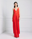 MAXI DRESS WITH A V NECKLINE