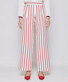 STRIPED PANTS WITH PLEATS