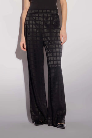 STRAIGHT LEG TROUSERS IN A CHECKED PRINT - TROUSERS TAREK