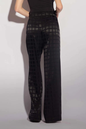 STRAIGHT LEG TROUSERS IN A CHECKED PRINT - TROUSERS TAREK