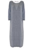 LONG KNITTED DRESS WITH AN INSERT - DRESS IN SWEATER CATALINA