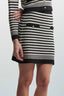 KNITTED SKIRT WITH A TWO-TONE PATTERN - SKIRT IN SWEATER MINNIE