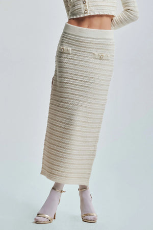 PENCIL SKIRT IN KNITTED FABRIC - SKIRT IN SWEATER NINIEL