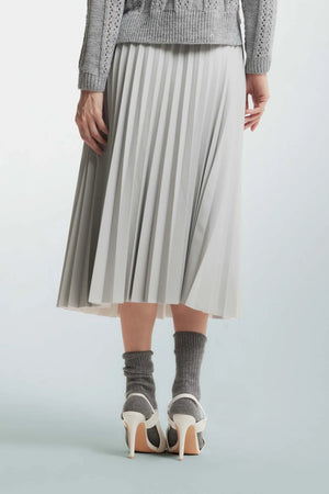 ELEGANT SKIRT IN PLEATED ECO-LEATHER - SKIRT EMILE