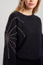 FINE KNIT SWEATER WITH CALENZANA GRAPHIC STRASS