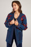 DEBBIE WOOL LONG-SLEEVED V-NECK CARDIGAN