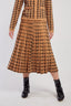 GALLY HOUNDSTOOTH PRINT PLEATED SKIRT