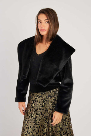 LALIE SHORT FAUX FUR JACKET