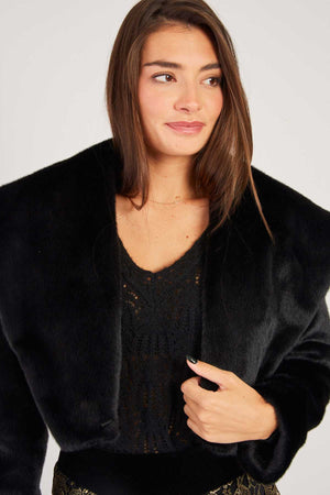 LALIE SHORT FAUX FUR JACKET