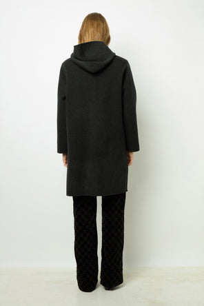 HOODED WOOL COAT - LANDIE