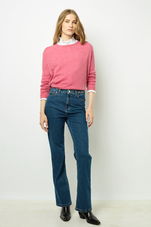 LOOSE CASHMERE ROUND NECK SWEATER - JAZMINE