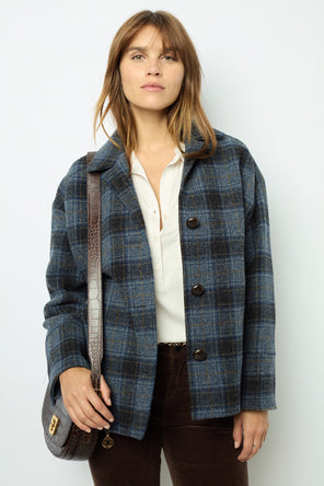 WOOL CHECK JACKET - MAYSSANE