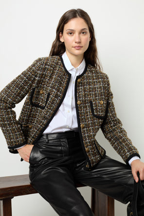 TWEED JACKET WITH BRAID - MARGAUX