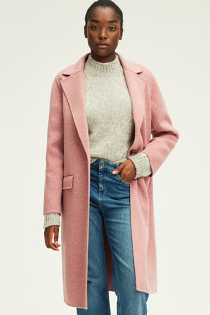 STRAIGHT CUT DOUBLE-FACE WOOL COAT - LANAIA