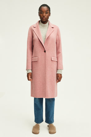 STRAIGHT CUT DOUBLE-FACE WOOL COAT - LANAIA